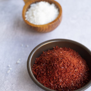 Gochugaru and Korean sea salt by The Korean Pantry